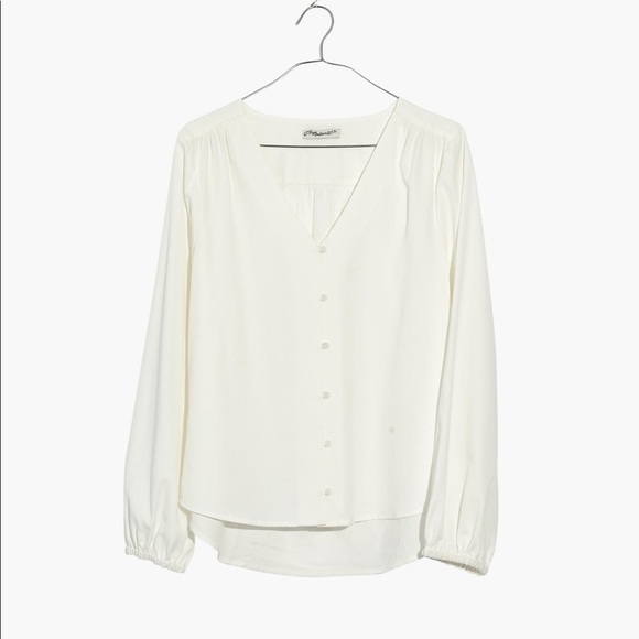 Madewell Tops - NWOT Madewell V-Neck Button Down Shirt in White